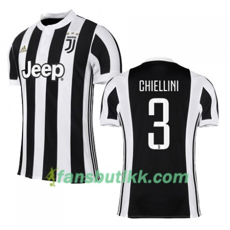 Fotballdrakt Juventus CHIELLINI 3 Hjemmetrøye 2017-2018 Kortermet