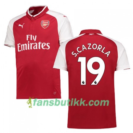 Fotballdrakt Arsenal S CAZORLA 19 Hjemmetrøye 2017-2018 Kortermet