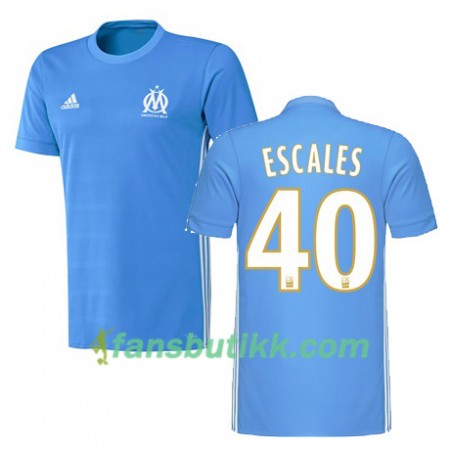 Fotballdrakt Olympique de Marseille FLORIAN ESCALES 40 Bortetrøye 2017-2018 Kortermet