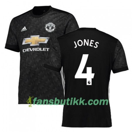 Fotballdrakt Manchester United JONES 4 Bortetrøye 2017-2018 Kortermet