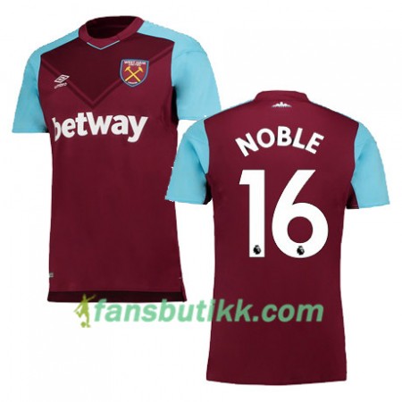 Fotballdrakt West Ham United NOBLE Hjemmetrøye 2017-2018 Kortermet