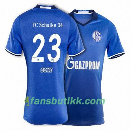 Fotballdrakt FC Schalke 04 COKE 23 Hjemmetrøye 2017-2018 Kortermet