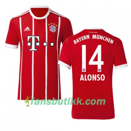 Fotballdrakt FC Bayern München ALONSO 14 Hjemmetrøye 2017-2018 Kortermet