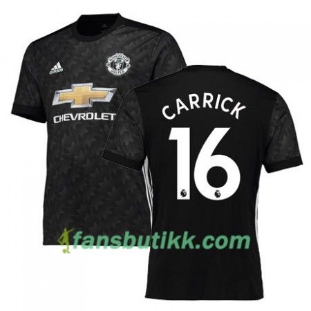 Fotballdrakt Manchester United CARRICK 16 Bortetrøye 2017-2018 Kortermet