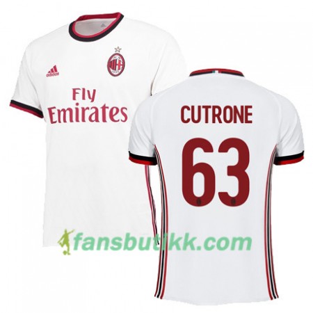 Fotballdrakt AC Milan CUTRONE 63 Bortetrøye 2017-2018 Kortermet