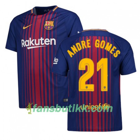 Fotballdrakt FC Barcelona Andre Gomes 21 Hjemmetrøye 2017-2018 Kortermet