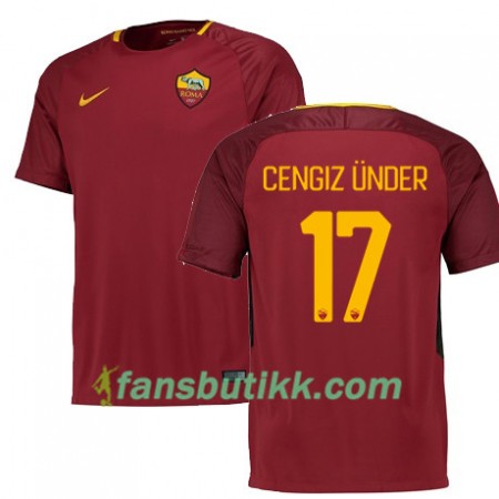 Fotballdrakt AS Roma CENGIZ UNDER 17 Hjemmetrøye 2017-2018 Kortermet