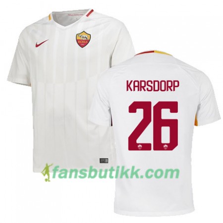 Fotballdrakt AS Roma KARSDORP 26 Bortetrøye 2017-2018 Kortermet