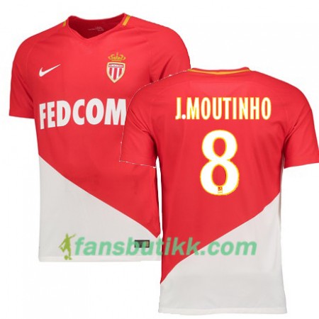 Fotballdrakt AS Monaco JOAO MOUTINHO 8 Hjemmetrøye 2017-2018 Kortermet