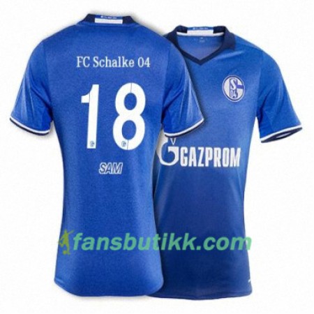 Fotballdrakt FC Schalke 04 SAM 18 Hjemmetrøye 2017-2018 Kortermet