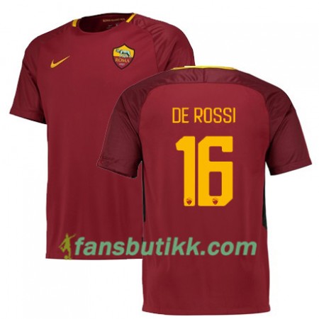 Fotballdrakt AS Roma DE ROSSI 16 Hjemmetrøye 2017-2018 Kortermet