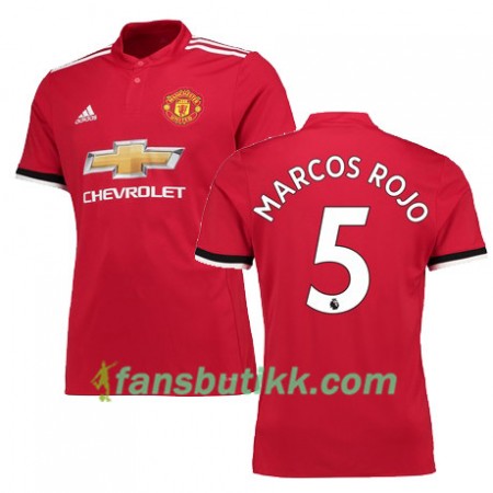 Fotballdrakt Manchester United MARCOS ROJO 5 Hjemmetrøye 2017-2018 Kortermet