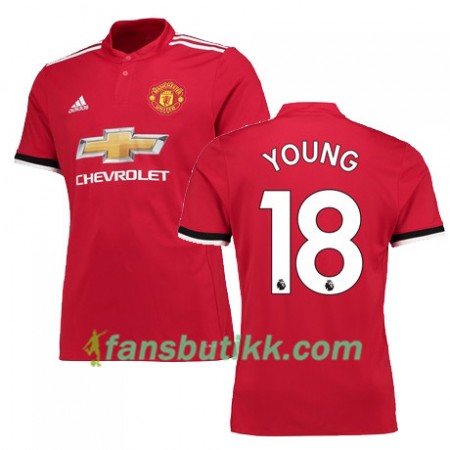 Fotballdrakt Manchester United YOUNG 18 Hjemmetrøye 2017-2018 Kortermet