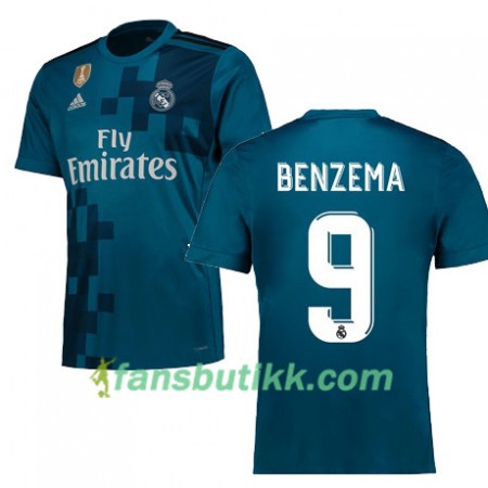 Fotballdrakt Real Madrid BENZEMA 9 Tredjetrøye 2017-2018 Kortermet