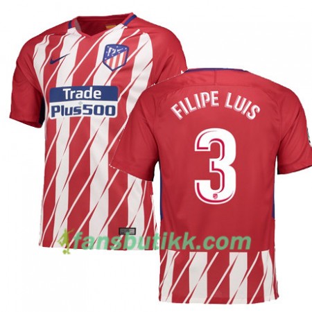 Fotballdrakt Atlético Madrid FILIPE LUIS 3 Hjemmetrøye 2017-2018 Kortermet
