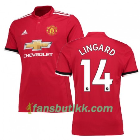 Fotballdrakt Manchester United LINGARD 14 Hjemmetrøye 2017-2018 Kortermet
