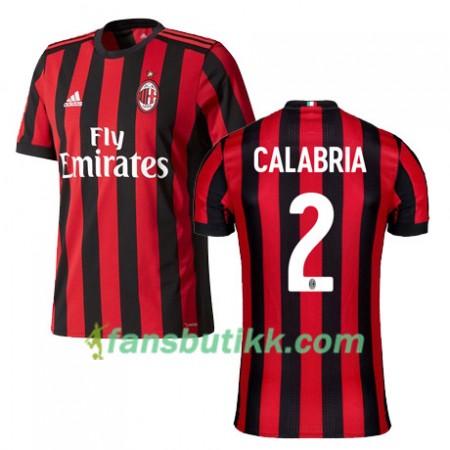 Fotballdrakt AC Milan CALABRIA 2 Hjemmetrøye 2017-2018 Kortermet