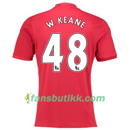 Fotballdrakt Manchester United W KEANE 48 Hjemmetrøye 2017-2018 Kortermet