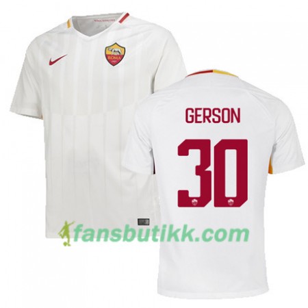 Fotballdrakt AS Roma GERSON 30 Bortetrøye 2017-2018 Kortermet