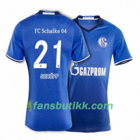 Fotballdrakt FC Schalke 04 SCHOPF 21 Hjemmetrøye 2017-2018 Kortermet