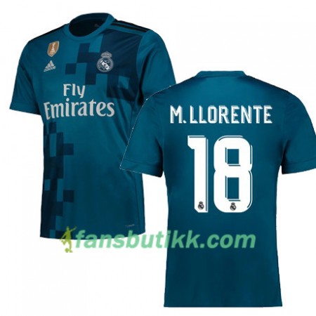 Fotballdrakt Real Madrid MARCOS LLORENTE 18 Tredjetrøye 2017-2018 Kortermet