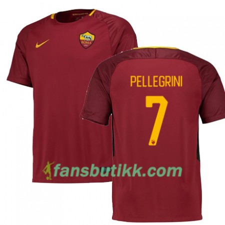 Fotballdrakt AS Roma PELLEGRINI 7 Hjemmetrøye 2017-2018 Kortermet