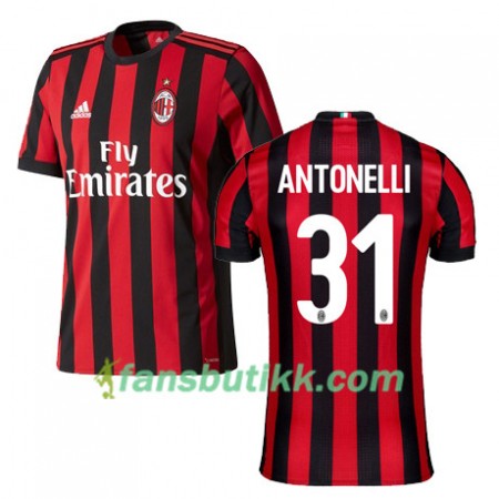 Fotballdrakt AC Milan ANTONELLI 31 Hjemmetrøye 2017-2018 Kortermet