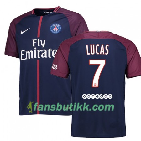 Fotballdrakt Paris SG LUCAS MOURA 7 Hjemmetrøye 2017-2018 Kortermet