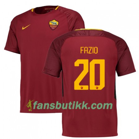 Fotballdrakt AS Roma FAZIO 20 Hjemmetrøye 2017-2018 Kortermet