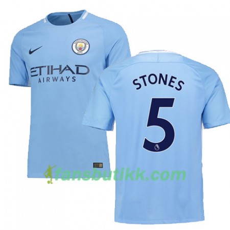 Fotballdrakt Manchester City STONES 5 Hjemmetrøye 2017-2018 Kortermet
