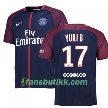 Fotballdrakt Paris SG YURI BERCHICHE 17 Hjemmetrøye 2017-2018 Kortermet
