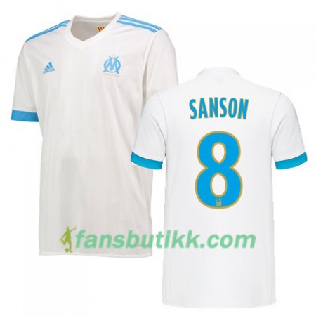 Fotballdrakt Olympique de Marseille Morgan Sanson 8 Hjemmetrøye 2017-2018 Kortermet