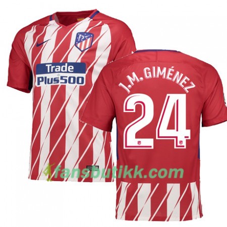 Fotballdrakt Atlético Madrid JOSE GIMENEZ 24 Hjemmetrøye 2017-2018 Kortermet
