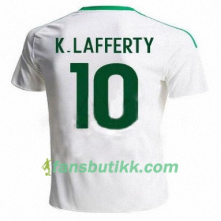 Fotballdrakt Nord-Irland KYLE LAFFERTY Bortetrøye 2016/17 Kortermet