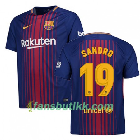 Fotballdrakt FC Barcelona DIGNE 19 Hjemmetrøye 2017-2018 Kortermet