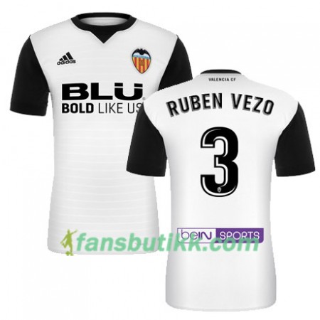 Fotballdrakt Valencia CF RUBEN VEZO Hjemmetrøye 2017-2018 Kortermet