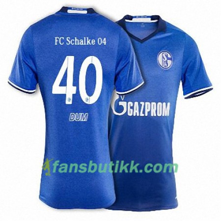 Fotballdrakt FC Schalke 04 DUM 40 Hjemmetrøye 2017-2018 Kortermet