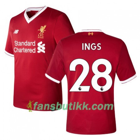 Fotballdrakt Liverpool INGS 28 Hjemmetrøye 2017-2018 Kortermet