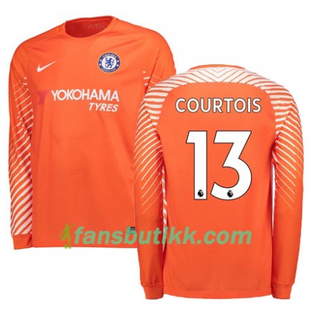 Fotballdrakt Chelsea COURTOIS 13 Hjemmetrøye 2017-2018 Langermet