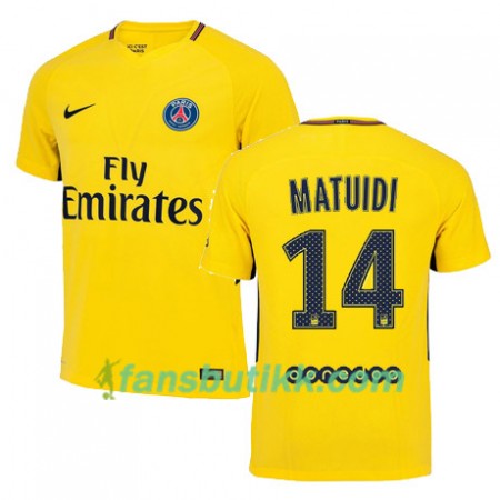 Fotballdrakt Paris SG BLAISE MATUIDI 14 Bortetrøye 2017-2018 Kortermet