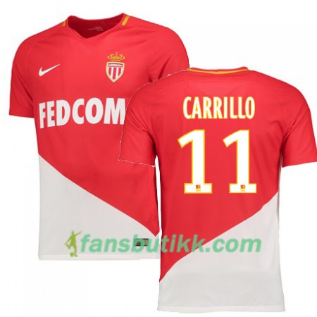 Fotballdrakt AS Monaco GUIDO CARRILLO 11 Hjemmetrøye 2017-2018 Kortermet