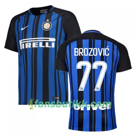Fotballdrakt Inter BROZOVIC 77 Hjemmetrøye 2017-2018 Kortermet