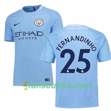 Fotballdrakt Manchester City FERNANDINHO 25 Hjemmetrøye 2017-2018 Kortermet