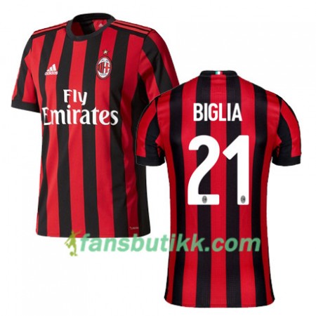 Fotballdrakt AC Milan BIGLIA 21 Hjemmetrøye 2017-2018 Kortermet
