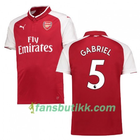 Fotballdrakt Arsenal GABRIEL 5 Hjemmetrøye 2017-2018 Kortermet