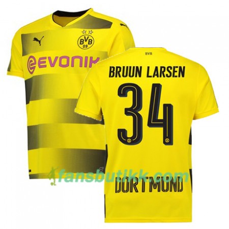 Fotballdrakt Borussia Dortmund BRUUN LARSEN 34 Hjemmetrøye 2017-2018 Kortermet