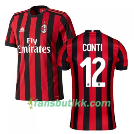 Fotballdrakt AC Milan CONTI 12 Hjemmetrøye 2017-2018 Kortermet