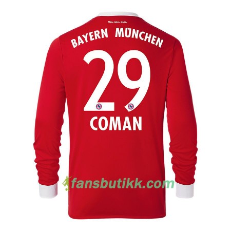 Fotballdrakt FC Bayern München Kingsley Coman 29 Hjemmetrøye 2017-2018 Langermet