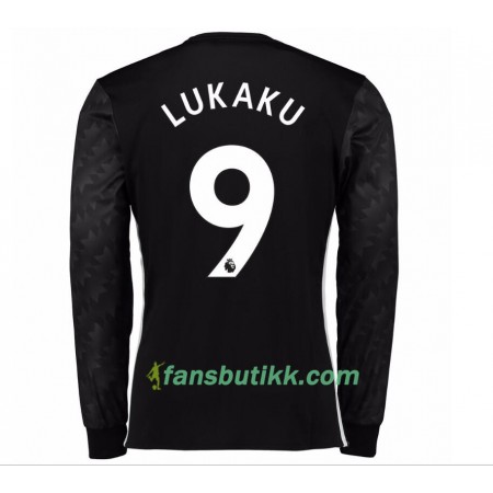 Fotballdrakt Manchester United Romelu Lukaku 9 Bortetrøye 2017-2018 Langermet