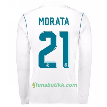 Fotballdrakt Real Madrid Alvaro Morata 21 Hjemmetrøye 2017-2018 Langermet